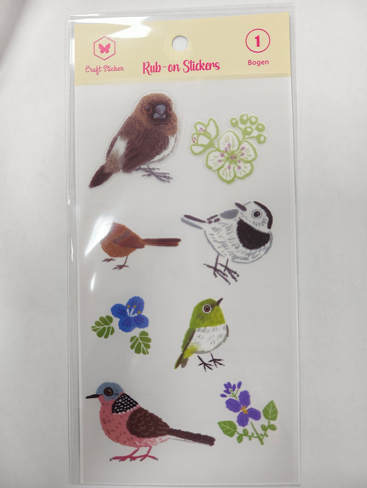 STVM-Mittel Haftkraft Transferstickers Vogel