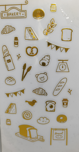 S24-80 Rub-on Stickers with metallic gold
