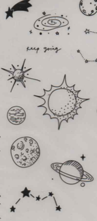 S24-76 Rub-on sticker black&white