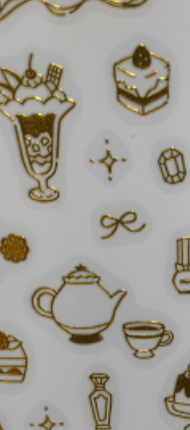 S24-80 Rub-on Stickers with metallic gold