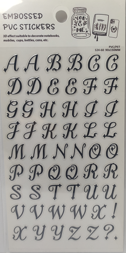 S24-58 3D Emobssed Stickers