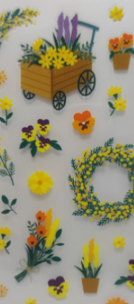 S24-77 Rub-on sticker flower
