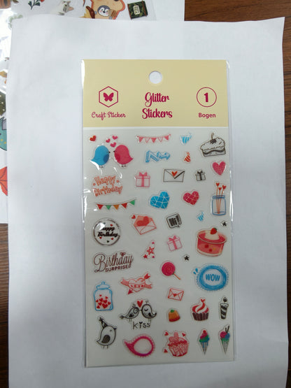 SK25 Kristall Stickers mit Wörter