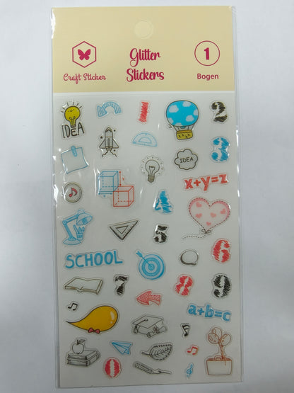 SK25 Kristall Stickers mit Wörter