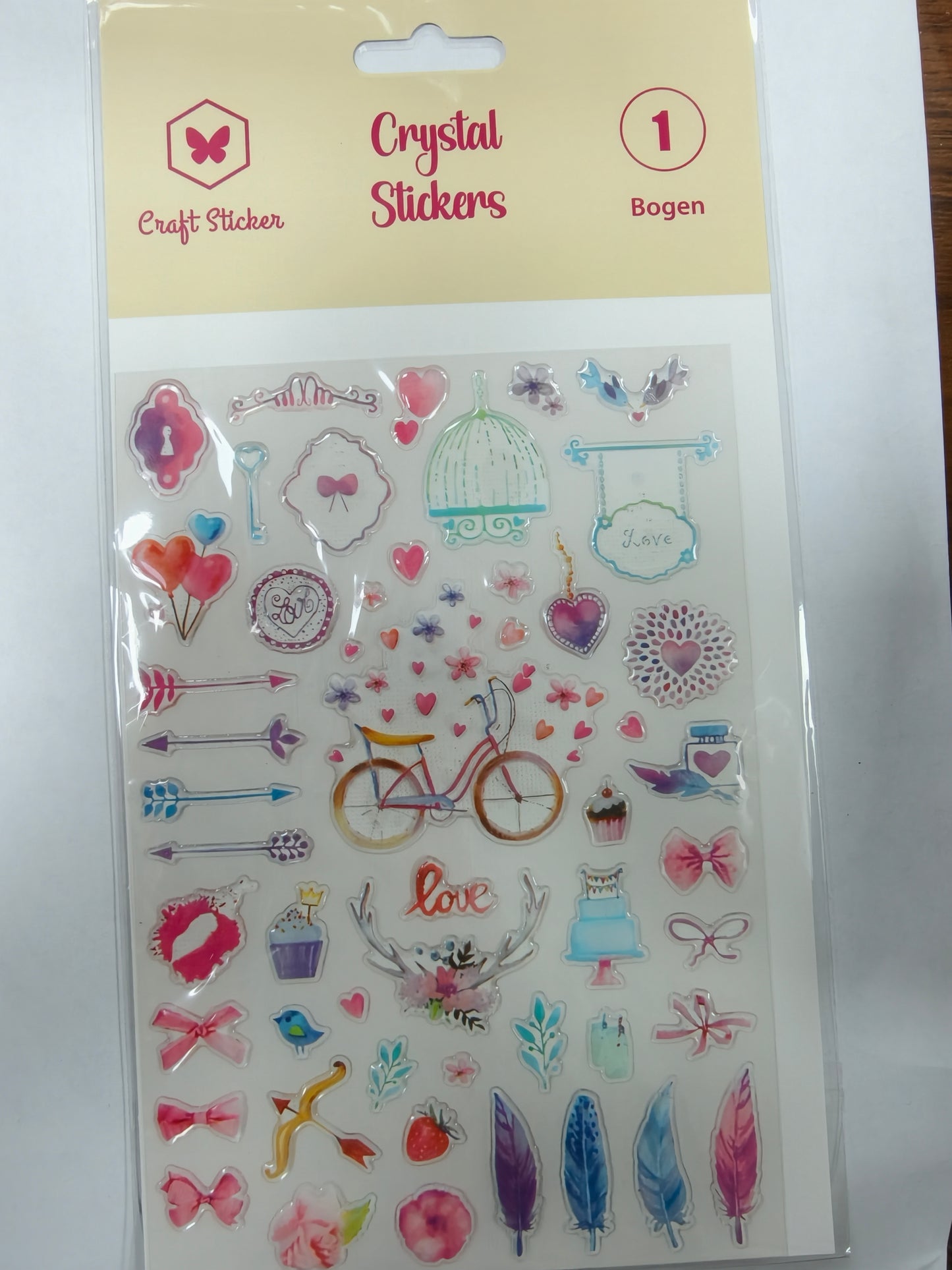 SK25 Kristall Stickers mit Wörter