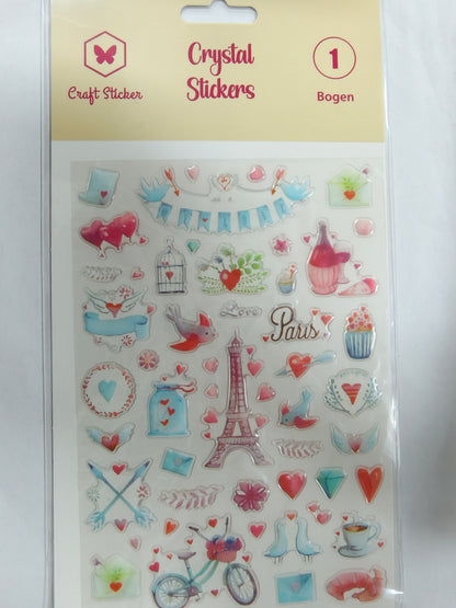 SK25 Kristall Stickers mit Wörter