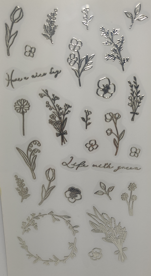 S24-80 Rub-on Stickers with metallic gold
