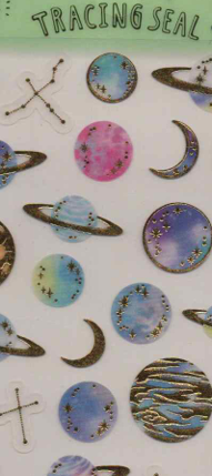 S24-09 Tracing Paper Sticker Planet