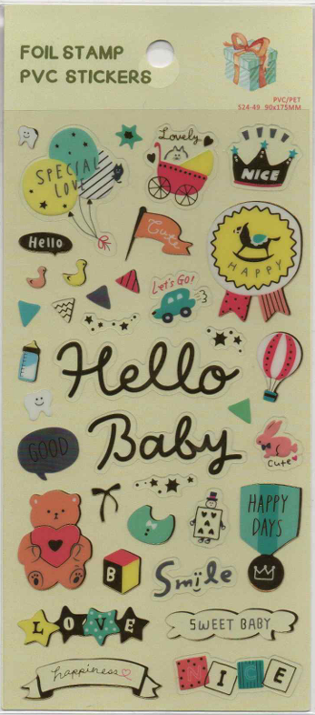 S24-48 Foil Stamp PVC Stickers