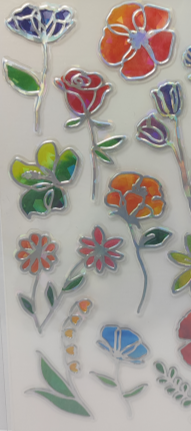 S24-58 3D Emobssed Stickers